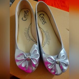 Circus by Sam Edelman Silver Bow Flats